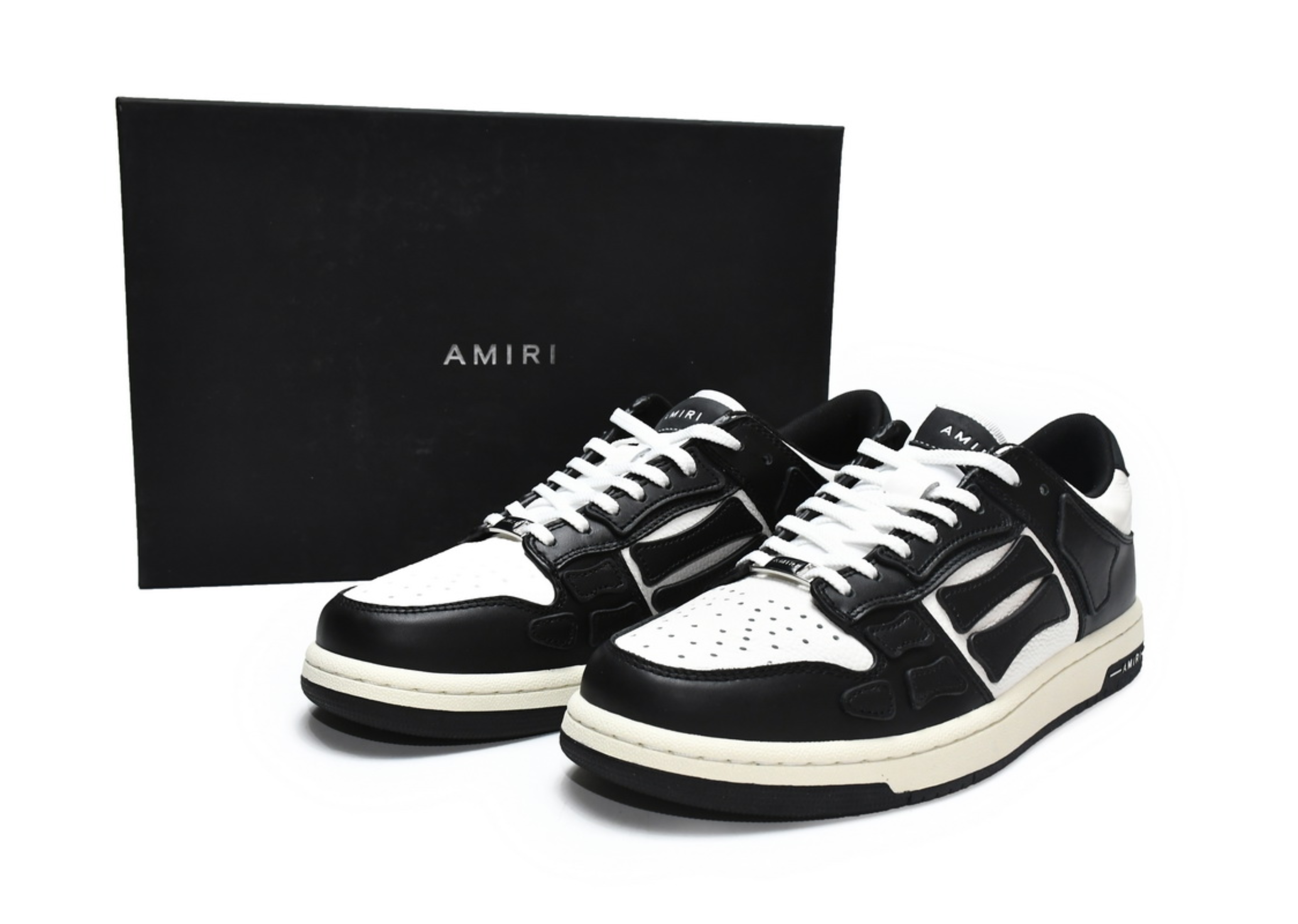 Amiri Skel Top Low Black White